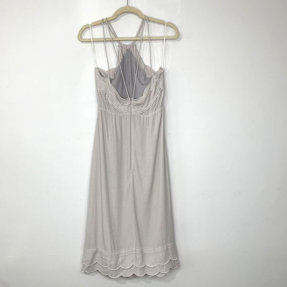 ELLIATT x‎ REVOLVE Elation Greige Taupe Sleeveless Halter Dress Sz S - Picture 6 of 10